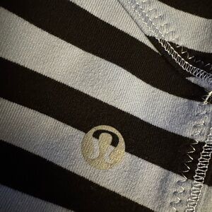 Lululemon Black and Gray Striped Top